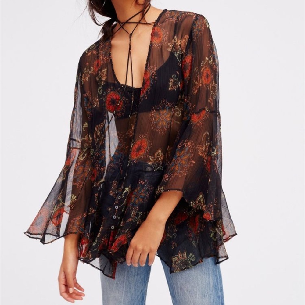 free people dragon time tunic in black